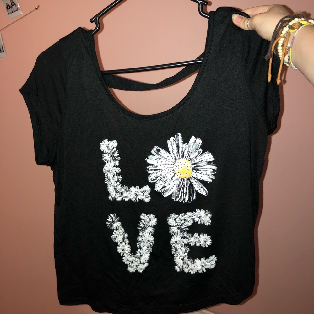 Flower love crop tee